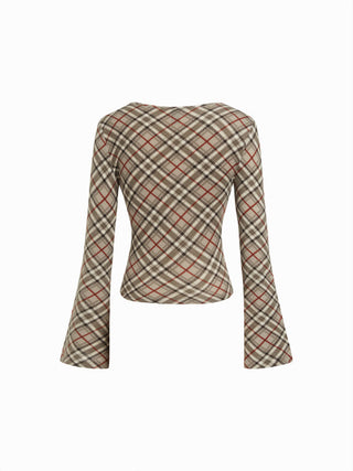 Talk To You Later Plaid Top