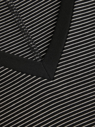 Cotton-blend High Stretch V-neck Short Sleeve Tee
