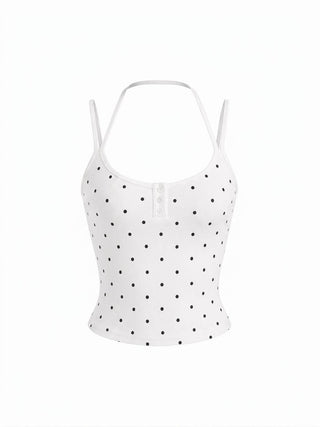 Jacquard Striped Scoop Neck Cami Top