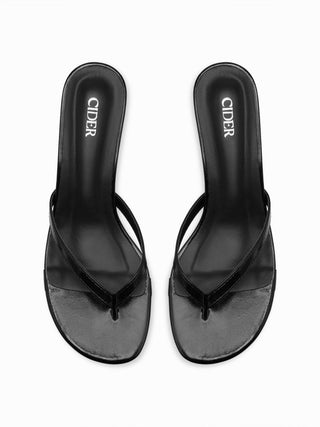 FLIP-FLOP KITTEN HEEL SANDALS