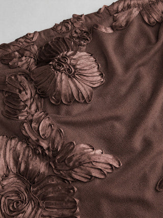 Floral Jacquard Strapless Mini Dress