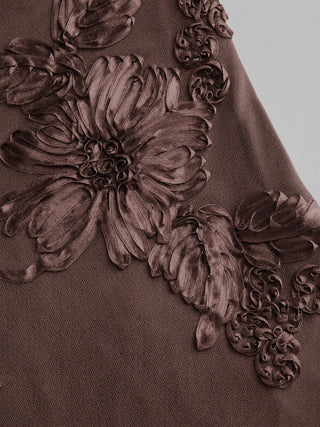 Floral Jacquard Strapless Mini Dress