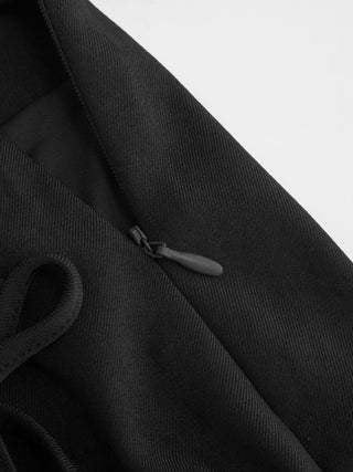 Low Rise Side Tie Bowknot A-line Mini Skirt