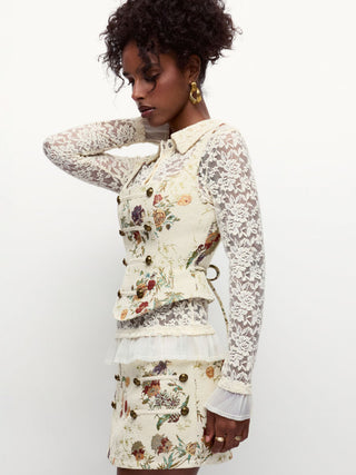 Garden Gambit Floral Jacquard Corset