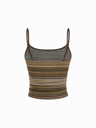 U-neckline Ruched Cami Top