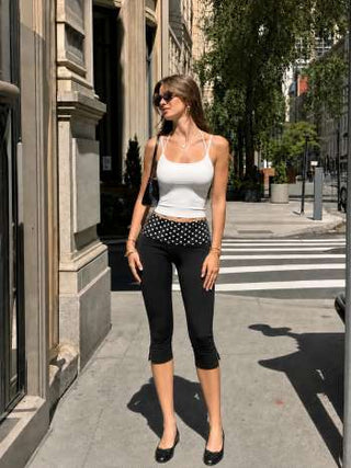 Cotton-blend Halter Neck Double Strap Cami Top