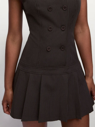 That's Classified Double-Breasted Stripe Dress