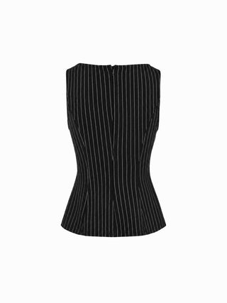 Stripe Boat Neck Tank Top
