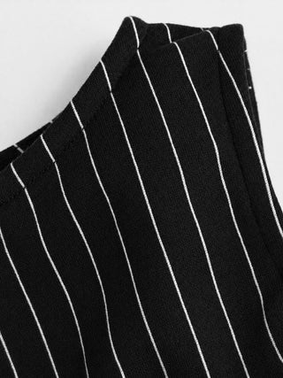 Stripe Boat Neck Tank Top