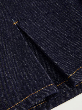 Washed Denim Split Low Rise A-line Mini Skort