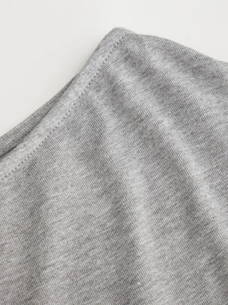 Boat Neck Mid-length Bell Sleeve Ruched Tee