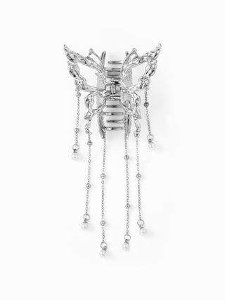 FAUX PEARL BUTTERFLY HAIR CLAW