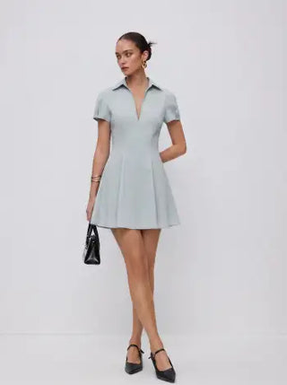 Short Sleeve Mid Rise A-line Mini Dress