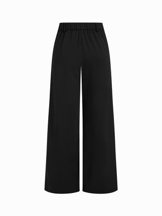 Peplum Bandeau Top & Mid Rise Straight Leg Trousers Set