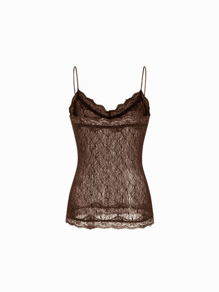 Textured Lace V-neck Cami Top
