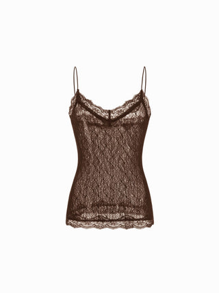 Textured Lace V-neck Cami Top