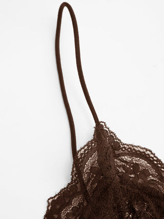 Textured Lace V-neck Cami Top