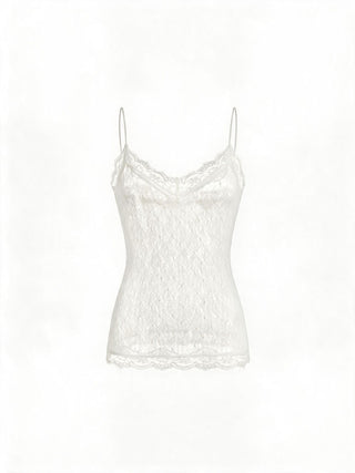 Textured Lace V-neck Cami Top