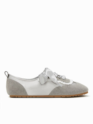 SATIN LACE-UP SNEAKERS