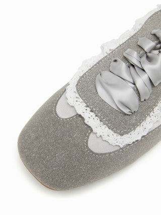 SATIN LACE-UP SNEAKERS