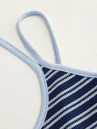 Jacquard Striped Scoop Neck Cami Top