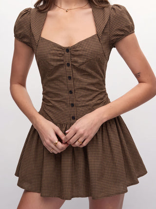 Always Pick Dare Plaid Dress