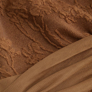 Floral Jacquard Lace Halter Neckline Ring Detail Tank Top