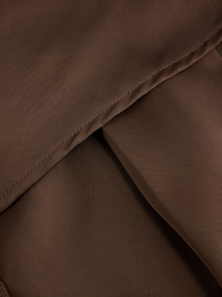 Satin Strapless Asymmetrical Mid Rise Oversized Wide Leg Jumpsuit