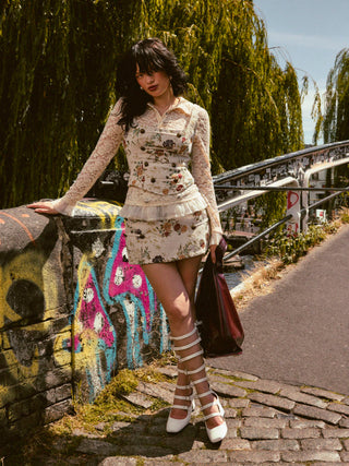 Garden Gambit Floral Jacquard Corset
