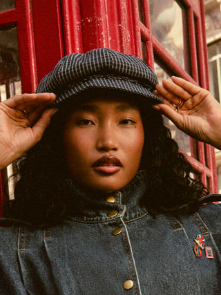PLAID BAKER BERET HAT