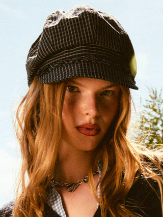 PLAID BAKER BERET HAT