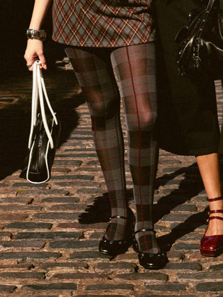 PLAID SHEER TIGHTS