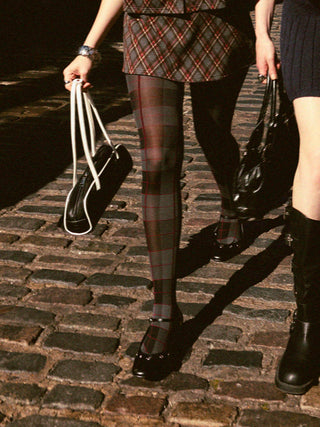 PLAID SHEER TIGHTS