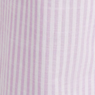 Cotton-blend Stripe Drawstring Ruffle Hem Tank Top & Low Rise Drawstring Trousers Loungewear Set
