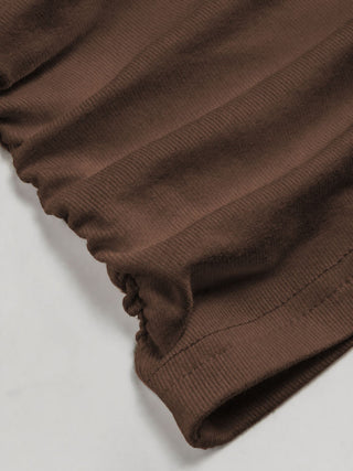 Mid Sleeve Ruched Tee