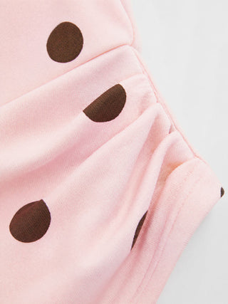 Cotton-blend Asymmetrical Neck Ruched Cinched Waist Sweatshirt