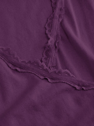 V-neck Ruffle Sleeve Lace Trim Drawstring Ruched Top
