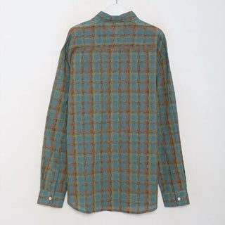 Unisex checkered long-sleeved shirt