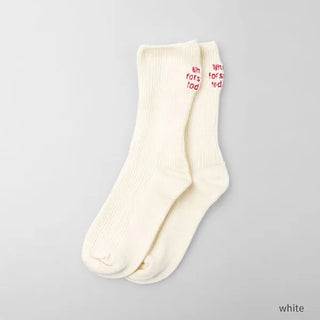 Back lettering socks