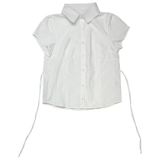 [2 colors] Pleated shirt