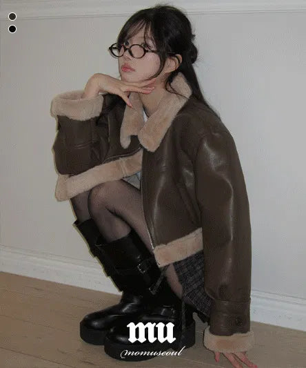 MOMU MADE Crop Mink Fur Shearling - 2 colors