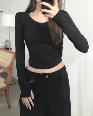 CROP WARMER TEE (3color)