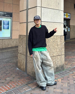 Crew Neck Rib Knit