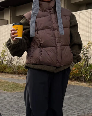 High-neck padded vest