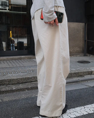 Two-pleat cotton pants