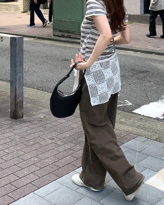 Cargo wide cotton pants