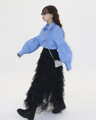 [15th Re-release] (ORIGINAL) Pintuck Shirring Shirt