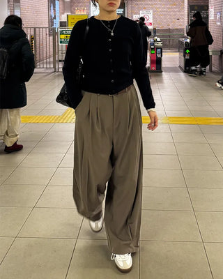 (Unisex) Pintuck Balloon Slacks