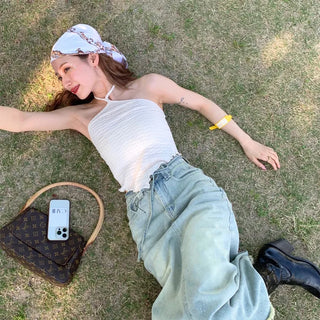Long denim skirt