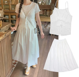Flower frill short-sleeved T-shirt (2c)